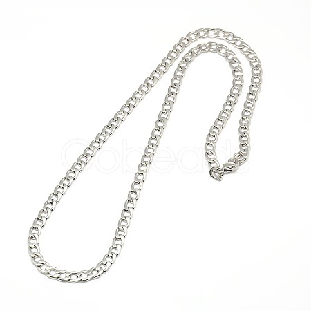 304 Stainless Steel Curb Chain/Twisted Chain Necklace Making STAS-A028-N122P-1