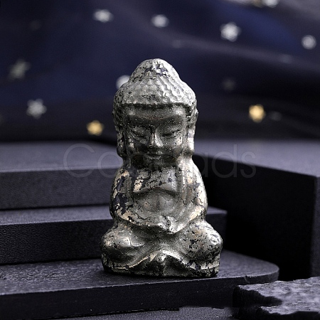 Natural Chalcopyrite Carved Buddha Statue PW-WG52812-26-1
