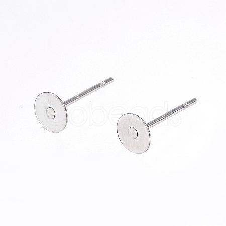 304 Stainless Steel Stud Earring Findings STAS-D448-088P-5mm-1