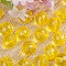 Transparent Acrylic Beads, Round, Yellow, 20mm