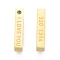 Ion Plating(IP) 304 Stainless Steel Pendants, Rectangle with Word I Love You & 520 1314, Golden, 20x4x4mm, Hole: 1.8mm