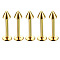 304 Stainless Steel Cone Threadless Labrets for Women Men, Golden, Pin: 1.2x10mm, Head: 3mm