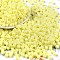 Opaque Acrylic Beads, cube, Yellow, 4x4x4mm, Hole: 1.4mm