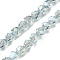 Electroplate Glass Beads Strands, Faceted, Round, Light Steel Blue, 5.5x5x6mm, Hole: 1mm, about 101pcs/strand, 22.05''(56cm)