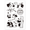 PVC Plastic Stamps, for DIY Scrapbooking, Photo Album Decorative, Cards Making, Stamp Sheets, Panda Pattern, 16x11x0.3cm