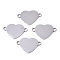 Tarnish Resistant 201 Stainless Steel Links connectors, Laser Cut, Heart, Stamping Blank Tag, Stainless Steel Color, 12x18.5x1mm, Hole: 1.8mm