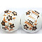 Famille Rose Porcelain Beads, Round, Orange, 8mm, Hole: 2~2.5mm