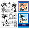 Custom Summer Theme PVC Plastic Clear Stamps, for DIY Scrapbooking, Photo Album Decorative, Cards Making, Human, 160x110mm