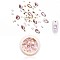 Manicure Decoration Accessories Kits, include Transparent Glass & Brass Nail Care Decoration, ABS Plastic Imitation Pearl Cabochons, Mixed Shapes, Pearl Pink, 60pcs/box