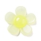 Opaque Resin Pendants, Flower, Champagne Yellow, 40.5x41.5x9.5mm, Hole: 1.5mm