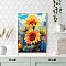 Sunflower DIY Natural Scenery Pattern 5D Diamond Painting Kits, Yellow, 400x300mm