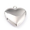 Non-Tarnish 316 Stainless Steel Locket Pendants, Photo Frame Charms for Necklaces, Manual Polishing, Heart, Stainless Steel Color, 22.5x19x6mm, Hole: 1.6mm, Inner Diameter: 11.5x13.5mm