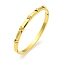 Ion Plating(IP) 304 Stainless Steel Hinged Bangle, Golden, Inner Diameter: 2x2-3/8 inch(5x6.05cm)