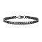 Stainless Steel Curb Chain Bracelets, Antique Silver, 8-1/4 inch(21cm)