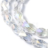 Transparent Electroplate Glass Beads Strands EGLA-F157-AB01-4
