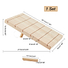 6-Slot Rectangle Slant Back Wood Ring Display Stands RDIS-WH0018-03-2