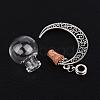 Round with Moon Glass Wishing Bottle European Dangle Charms PALLOY-JF00167-01-2