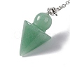 Natural Green Aventurine Cone Dowsing Pendulum Pendants G-G983-04P-03-3