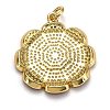 Brass Enamel Pendants KK-B029-10G-B-2