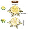 Peony Shape Water Soluable Multi-Layer Appliques PATC-WH0011-02-2