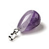 Natural Amethyst Pendants G-I332-05P-12-3