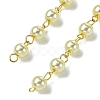 Handmade Round Glass Pearl Beads Chains for Necklaces Bracelets Making AJEW-JB00036-07-3
