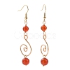 Natural Mixed Stone Dangle Earrings EJEW-JE05095-3