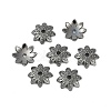 8-Petal Tibetan Style Alloy Flower Bead Caps TIBEB-2347-B-FF-1