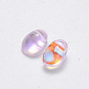 Transparent Spray Painted Glass Charms GLAA-R211-05-F06-2