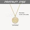 925 Sterling Silver 12 Constellation Necklace Gold Horoscope Zodiac Sign Necklace Round Astrology Pendant Necklace with Zircons Birthday Jewelry Gift for Women Men JN1089H-2