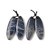 2Pcs Natural Lapis Lazuli Pendants G-A228-02G-1