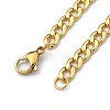 Men's Brass Cuban Link Chain Necklaces NJEW-JN03031-01-3