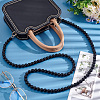 Black Plastic Imitation Pearl Round Beaded Bag Handles FIND-WH0127-22F-5