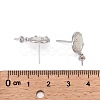 925 Sterling Silver Micro Pave Cubic Zirconia Stud Earring Findings STER-F043-017P-4