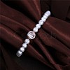 Acrylic Imitated Pearl Beads Bracelets BJEW-AA00086-02RG-2