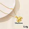 Animal Stainless Steel Elephant Pendant Necklace for Women QG3482-10-1