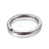 Tarnish Resistant 304 Stainless Steel Split Key Ring Clasps STAS-L226-007A-1