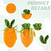 BENECREAT 6Pcs 2 Styles Carrot Shaped Velvet Ribbon Drawstring Bag ABAG-BC0001-58-4