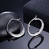 925 Sterling Silver Hoop Earrings EJEW-BB30628-4