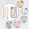 WADORN 3Pcs 3 Style Pearl Plastic Beads Charms Link Chain Phone Case Double Chain Strap Set AJEW-WR0001-42-6