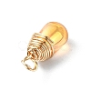 Wire Wrapped Electroplate Glass Pendant PALLOY-JF02469-3