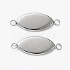 304 Stainless Steel Cabochon Connectoe Settings STAS-L253-002P-2