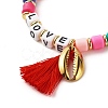 Word Love Beads Stretch Bracelet for Girl Women BJEW-JB07208-01-4