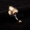 Piercing Jewelry Real Gold Plated Brass Heart Navel Ring Belly Rings AJEW-EE0004-001B-3