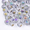 Autumn Theme Electroplate Transparent Glass Beads EGLA-S178-01-01E-1