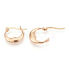 Brass Hoop Earrings EJEW-I255-01KCG-3