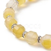 Dyed Natural Agate Beaded Stretch Bracelet BJEW-JB09179-6