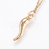 304 Stainless Steel Pendant Necklaces NJEW-P224-11G-2