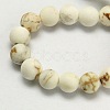 Frosted Round Natural Magnesite Beads Strands X-G-I168-07-10mm-1