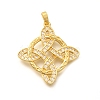 Rack Plating Brass Micro Pave Cubic Zirconia Pendants KK-L226-029G-1